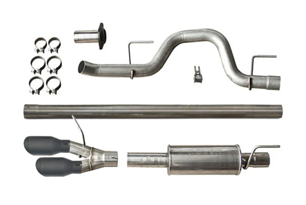 Roush 2010-2014 6.2L Raptor and F-150 Side-Exit Black-Tip Cat-Back Exhaust