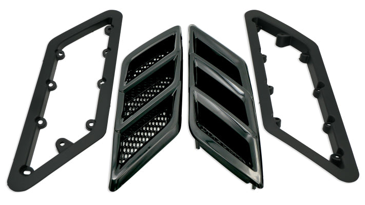 2015-2023 Roush Mustang Fender Vent Heat Extractors - Gloss Black