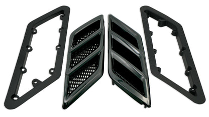 2015-2023 Roush Mustang Fender Vent Heat Extractors - Gloss Black