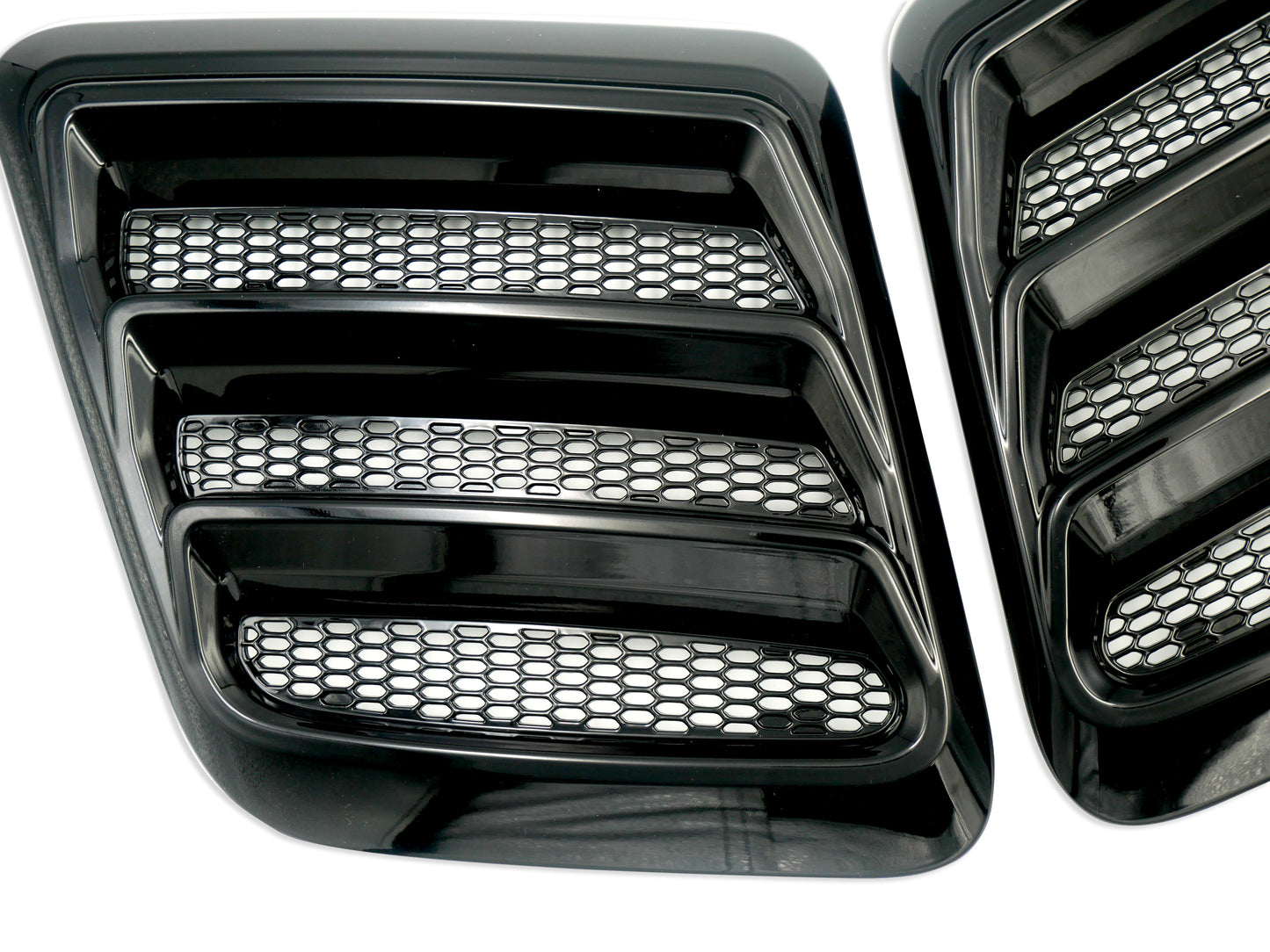 2018-2023 Mustang Hood Heat Extractors - Gloss Black