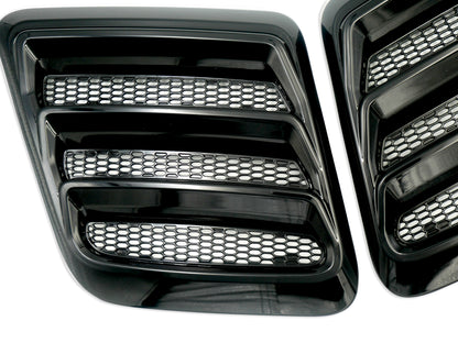 2018-2023 Mustang Hood Heat Extractors - Gloss Black