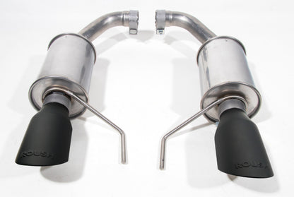 Roush 2024-2026 Mustang GT & EcoBoost Dual Tip Axle Back Exhaust - Black Tip